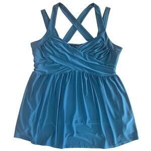 Torrid Teal Double Strap Baby Doll Top Size 3x